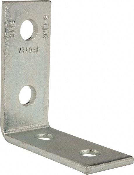 Cooper B-Line - Zinc Plated Carbon Steel 90° Strut Fitting - 1/2" Bolt, 4 Holes, Used with Cooper B Line Channel & Strut (All Sizes Except B62 & B72) - Apex Tool & Supply