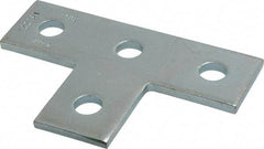 Cooper B-Line - Zinc Plated Carbon Steel Flat Tee Strut Fitting - 1/2" Bolt, 4 Holes, Used with Cooper B Line Channel & Strut (All Sizes Except B62 & B72) - Apex Tool & Supply