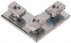 Cooper B-Line - Zinc Plated Carbon Steel Preassembled Flat Corner Strut Fitting - 1/2" Bolt, 3 Holes, Used with Cooper B Line Channel & Strut (All Sizes Except B62 & B72) - Apex Tool & Supply