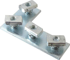Cooper B-Line - Zinc Plated Carbon Steel Preassembled Flat Corner Strut Fitting - 1/2" Bolt, 4 Holes, Used with Cooper B Line Channel & Strut (All Sizes Except B62 & B72) - Apex Tool & Supply