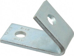 Cooper B-Line - Zinc Plated Carbon Steel 45° Closed Angle Strut Fitting - 1/2" Bolt, 2 Holes, Used with Cooper B Line Channel & Strut (All Sizes Except B62 & B72) - Apex Tool & Supply