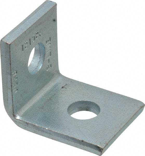 Cooper B-Line - Zinc Plated Carbon Steel 90° Corner Strut Fitting - 1/2" Bolt, 2 Holes, Used with Cooper B Line Channel & Strut (All Sizes Except B62 & B72) - Apex Tool & Supply