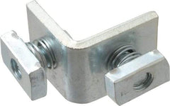 Cooper B-Line - Zinc Plated Carbon Steel 90° Preassembled Corner Strut Fitting - 1/2" Bolt, 2 Holes, Used with Cooper B Line Channel & Strut (All Sizes Except B62 & B72) - Apex Tool & Supply