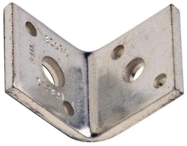 Cooper B-Line - 1/2 or 3/8" Rod, Zinc Plated Carbon Steel Reversible Angle Clip Reversible Angle Strut Clip - 500 Lb Capacity, 2 Holes, Used with Rod To Beam Or Wall Bracket - Apex Tool & Supply