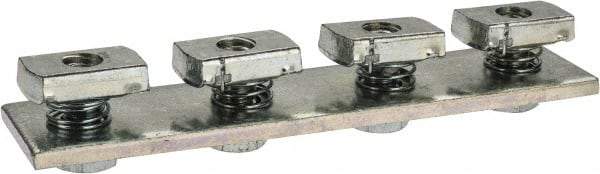 Cooper B-Line - Zinc Plated Carbon Steel Preassembled Flat Splice Strut Fitting - 1/2" Bolt, 4 Holes, Used with Cooper B Line Channel & Strut (All Sizes Except B62 & B72) - Apex Tool & Supply
