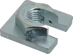 Cooper B-Line - 1/2" Rod, Zinc Plated Carbon Steel Slip On Square Washer, Lock Strut Nut - 1350 Lb Capacity, 1/2-13" Bolt, 1 Hole, Used with Cooper B Line Channel & Strut (All Sizes Except B62 & B72) - Apex Tool & Supply