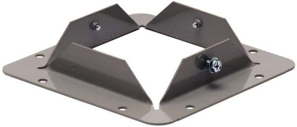 Cooper B-Line - 6 Inch Wide x 6 Inch High, Rectangular Raceway Flange - Gray, For Use with Lay In Wireways, Type 1 Screw Cover Wireway - Apex Tool & Supply