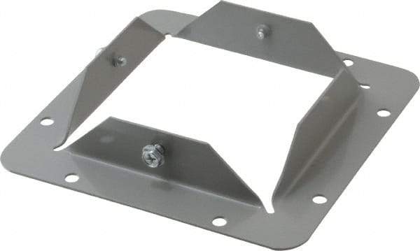 Cooper B-Line - 4 Inch Wide x 4 Inch High, Rectangular Raceway Flange - Gray, For Use with Lay In Wireways, Type 1 Screw Cover Wireway - Apex Tool & Supply