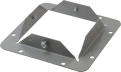 Cooper B-Line - 4 Inch Wide x 4 Inch High, Rectangular Raceway Flange - Gray, For Use with Lay In Wireways, Type 1 Screw Cover Wireway - Apex Tool & Supply