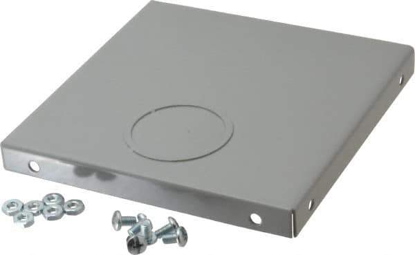 Cooper B-Line - 6 Inch Wide x 6 Inch High, Rectangular Raceway Fitting - Gray, For Use with Lay In Wireways, Type 1 Screw Cover Wireway - Apex Tool & Supply