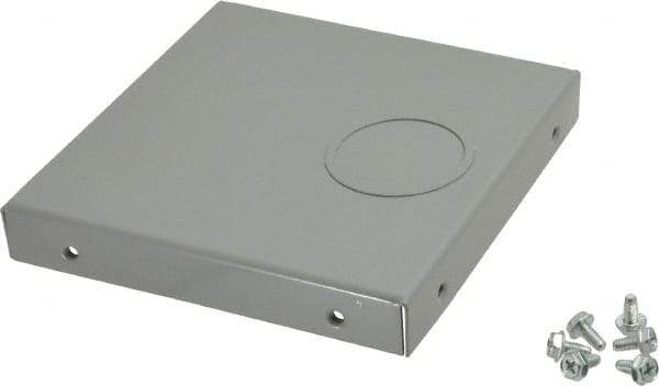 Cooper B-Line - 6 Inch Wide x 6 Inch High, Rectangular Raceway Fitting - Gray, For Use with Lay In Wireways, Type 1 Screw Cover Wireway - Apex Tool & Supply