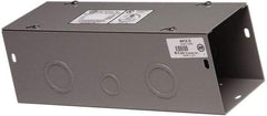 Cooper B-Line - 4" High x 102mm Wide x 12" Long, Screw Mount Solid Wall Wire Duct - Gray, 3 (Bottom) & 3 (Top) Knockouts, Screw Cover, Steel - Apex Tool & Supply