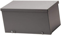 Cooper B-Line - 6" High x 152mm Wide x 72" Long, Screw Mount Solid Wall Wire Duct - Gray, 23 (Bottom) & 23 (Top) Knockouts, Screw Cover, Steel - Apex Tool & Supply