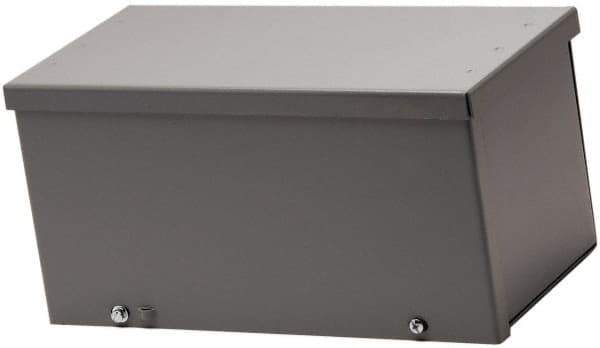 Cooper B-Line - 6" High x 152mm Wide x 36" Long, Screw Mount Solid Wall Wire Duct - Gray, 11 (Bottom) & 11 (Top) Knockouts, Screw Cover, Steel - Apex Tool & Supply