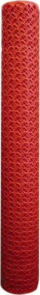 Tenax - 50' Long x 4' High, Orange Temporary Warning Barrier Fence - 1-1/2" x 1-1/2" Mesh - Apex Tool & Supply