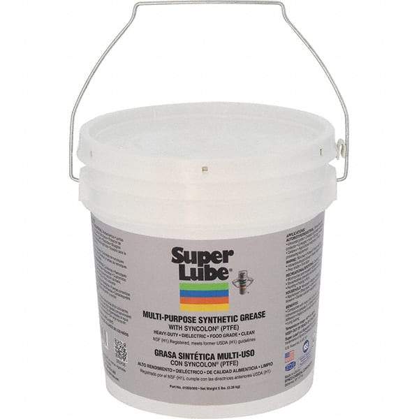 Synco Chemical - 5 Lb Pail Synthetic General Purpose Grease - Translucent White, Food Grade, 450°F Max Temp, NLGIG 000, - Apex Tool & Supply