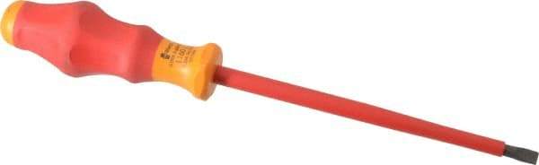 Wera - 255mm OAL Standard Slotted Screwdriver - 150mm Blade Length, Round Shank, Ergonomic Handle - Apex Tool & Supply