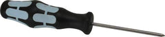 Wera - #0, 5-1/2" OAL, Standard Phillips Screwdriver - 2-3/8" Blade Length, Round Shank, Ergonomic Handle - Apex Tool & Supply