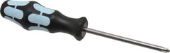 Wera - #2, 8-1/4" OAL, Standard Phillips Screwdriver - 4" Blade Length, Round Shank, Ergonomic Handle - Apex Tool & Supply