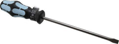 Wera - 8mm Blade Width, 287mm OAL Stainless Steel Slotted Screwdriver - 175mm Blade Length, Round Shank, Ergonomic Handle - Apex Tool & Supply