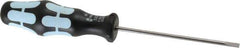 Wera - 3mm Blade Width, 161mm OAL Stainless Steel Slotted Screwdriver - 80mm Blade Length, Round Shank, Ergonomic Handle - Apex Tool & Supply