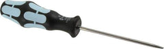 Wera - 4mm Blade Width, 198mm OAL Stainless Steel Slotted Screwdriver - 100mm Blade Length, Round Shank, Ergonomic Handle - Apex Tool & Supply