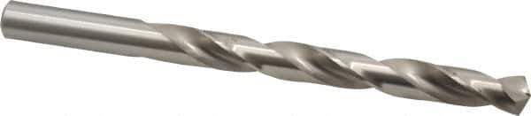 Cleveland - 25/64" 135° High Speed Steel Jobber Drill - Bright Finish, Right Hand Cut, Spiral Flute, Straight Shank, 5-1/8" OAL, Split Point - Apex Tool & Supply