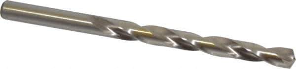 Cleveland - Letter J 135° High Speed Steel Jobber Drill - Bright Finish, Right Hand Cut, Spiral Flute, Straight Shank, 4-1/8" OAL, Split Point - Apex Tool & Supply