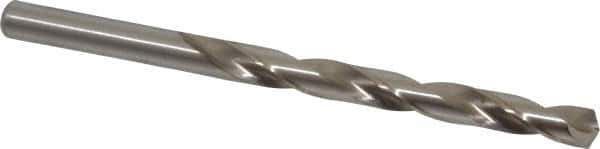 Cleveland - Letter K 135° High Speed Steel Jobber Drill - Bright Finish, Right Hand Cut, Spiral Flute, Straight Shank, 4-1/4" OAL, Split Point - Apex Tool & Supply