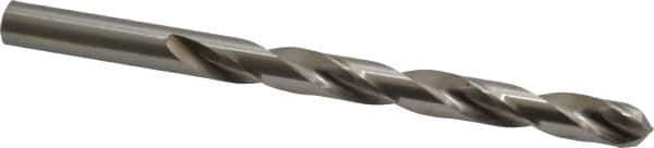 Cleveland - Letter R 135° High Speed Steel Jobber Drill - Bright Finish, Right Hand Cut, Spiral Flute, Straight Shank, 4-3/4" OAL, Split Point - Apex Tool & Supply