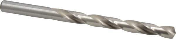 Cleveland - Letter S 135° High Speed Steel Jobber Drill - Bright Finish, Right Hand Cut, Spiral Flute, Straight Shank, 4-7/8" OAL, Split Point - Apex Tool & Supply