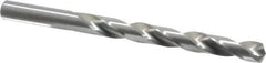 Cleveland - Letter T 135° High Speed Steel Jobber Drill - Bright Finish, Right Hand Cut, Spiral Flute, Straight Shank, 4-7/8" OAL, Split Point - Apex Tool & Supply