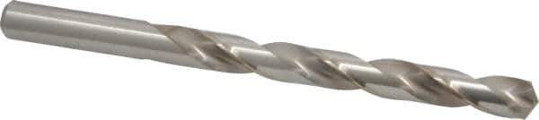Cleveland - Letter V 135° High Speed Steel Jobber Drill - Bright Finish, Right Hand Cut, Spiral Flute, Straight Shank, 5" OAL, Split Point - Apex Tool & Supply
