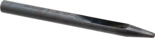 Made in USA - 3/32" Hollow Punch - 4" OAL, Steel - Apex Tool & Supply