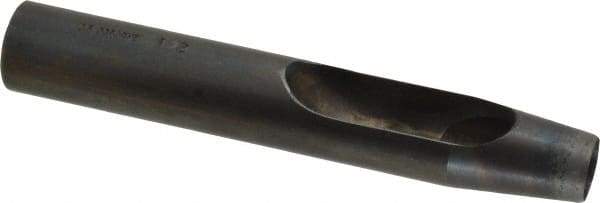 Made in USA - 1/2" Hollow Punch - 5" OAL, Steel - Apex Tool & Supply