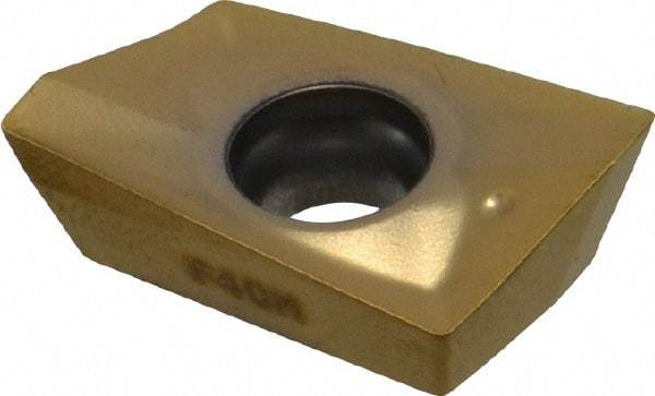 Seco - XOMX180604 M10 Grade F40M Carbide Milling Insert - TiAlN/TiN Finish, 1/4" Thick, 0.016" Corner Radius - Apex Tool & Supply