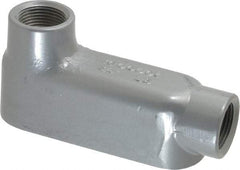 Thomas & Betts - LB Body, 3/4" Trade, IMC, Rigid Aluminum Conduit Body - Oval, 5-1/8" OAL, 7.3 cc Capacity, Gray - Apex Tool & Supply