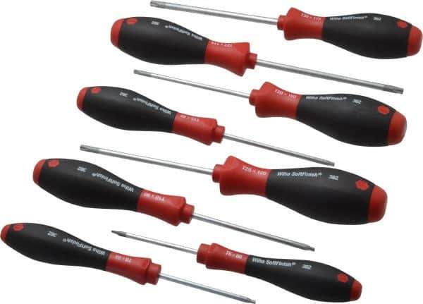 Wiha - 8 Piece Torx Screwdriver Set - Bit Sizes: Torx T6, T8, T10, T15, T20, T25, T27 & T30 - Apex Tool & Supply