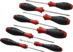 Wiha - 8 Piece Torx Screwdriver Set - Bit Sizes: Torx T6, T8, T10, T15, T20, T25, T27 & T30 - Apex Tool & Supply