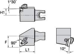 Kennametal - Insert Style LT 16EL, 30mm Head Length, Right Hand Cut, External Modular Threading Cutting Unit Head - System Size KM25, 22mm Center to Cutting Edge, Series LT Threading - Apex Tool & Supply
