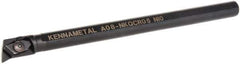 Kennametal - NP.., 17.5° Lead Angle A-NKQC Internal Right Hand Indexable Profiling Toolholder - 1/2" Shank Width, 8" Long, Steel, Through Coolant - Apex Tool & Supply