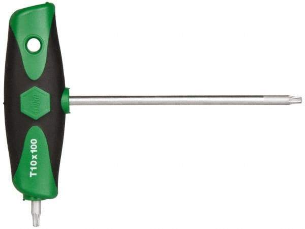 Wiha - T10 T-Handle Cushion Grip Torx Key Set - 100mm Length Under Head, T10 Torx Size - Apex Tool & Supply