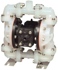 SandPIPER - 1/2" NPT, Metallic, Air Operated Diaphragm Pump - Santoprene Diaphragm, Stainless Steel Housing - Apex Tool & Supply