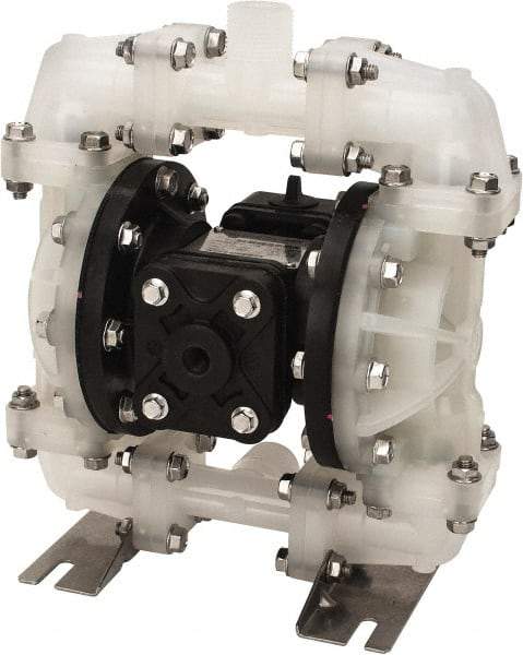 SandPIPER - 1/2" NPT, Nonmetallic, Air Operated Diaphragm Pump - Buna-N Diaphragm, Polypropylene Housing - Apex Tool & Supply