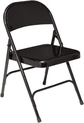 NPS - 18-1/4" Wide x 18-1/2" Deep x 29-1/4" High, Steel Standard Folding Chair - Black - Apex Tool & Supply