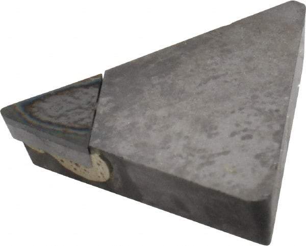 Made in USA - TPG322 Polycrystalline Diamond (PCD) Turning Insert - Uncoated, 60° Triangle, 3/8" Inscr Circle, 1/8" Thick, 1/32" Corner Radius - Apex Tool & Supply