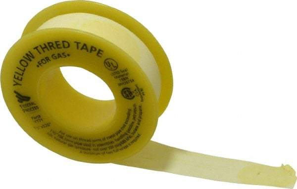 Federal Process - 1/2" Wide x 520" Long Gas Pipe Repair Tape - 3.8 mil Thick, -450 to 550°F, Yellow - Apex Tool & Supply
