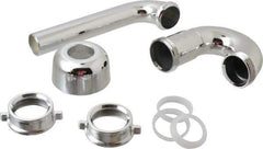 Federal Process - 1-1/4 Outside Diameter, P Trap with Wall Pipe - Chrome Coated, PVC - Apex Tool & Supply