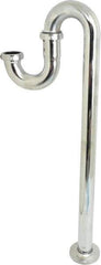 Federal Process - 1-1/4 Outside Diameter, 17 Gauge, S Trap with Floor Pipe - Chrome Coated, Brass - Apex Tool & Supply