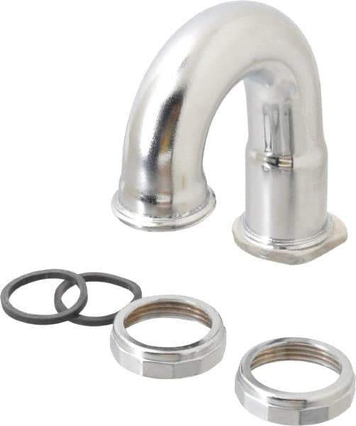 Federal Process - 1-1/4 Outside Diameter, 20 Gauge, P Trap J Bend Only - Chrome Coated, Brass - Apex Tool & Supply